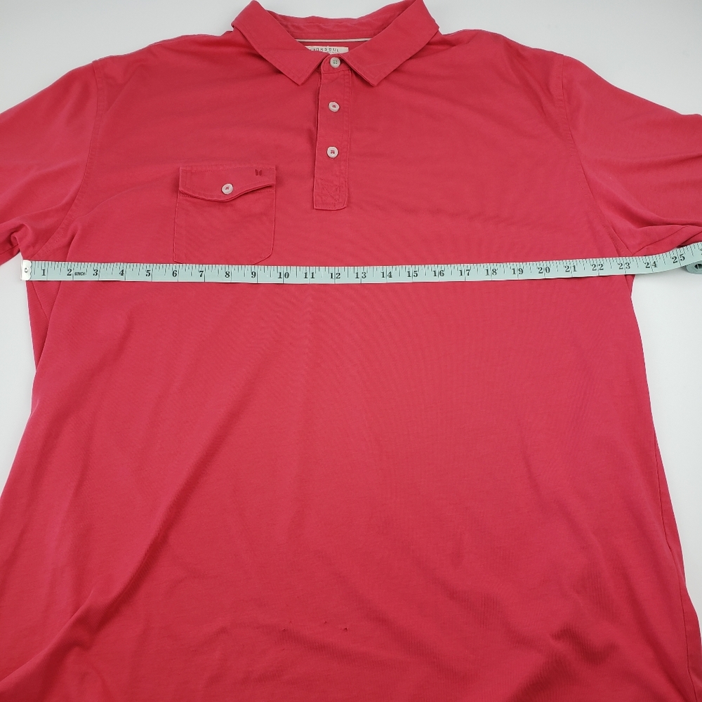 Linksoul Luxury Cotton Polo Size XL in Coral *Flaws* Very Soft - Picture 6 of 10